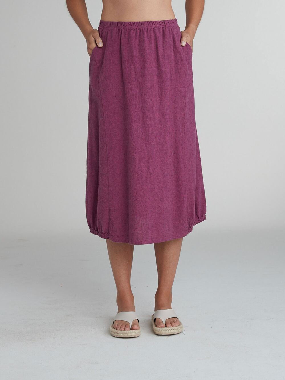 Cut Loose Crosshatch Side Elastic Skirt - Rhubarb - Medium - 4199518
